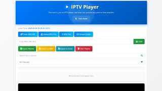 IPTV M3u and M3u8 Live Player - IPTV Video Streaming HTML for WordPress blogger or any website screenshot 2