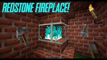 Minecraft 68 How to build fast and easy redstone FIREPLACE