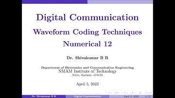 Waveform Coding Techniques: Numerical 12