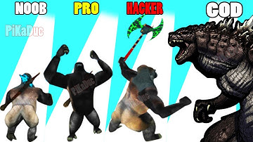 NOOB vs PRO vs HACKER vs GOD in Epic Kaiju Brawl