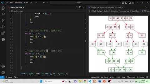 Program Algoritma Merge Sort - UAS Algoritma Pemrograman