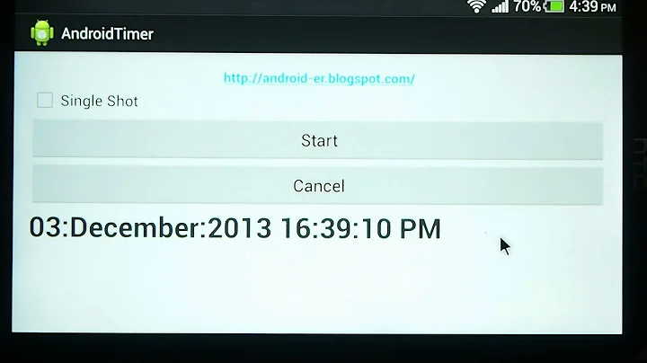 Example of using Timer and TimerTask on Android