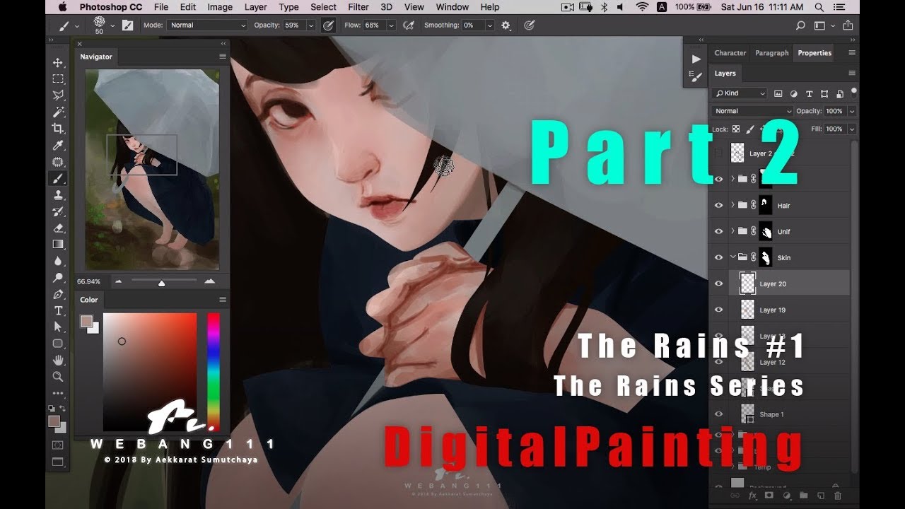 The Rains #1[Part 2][First][Digital Painting] - YouTube