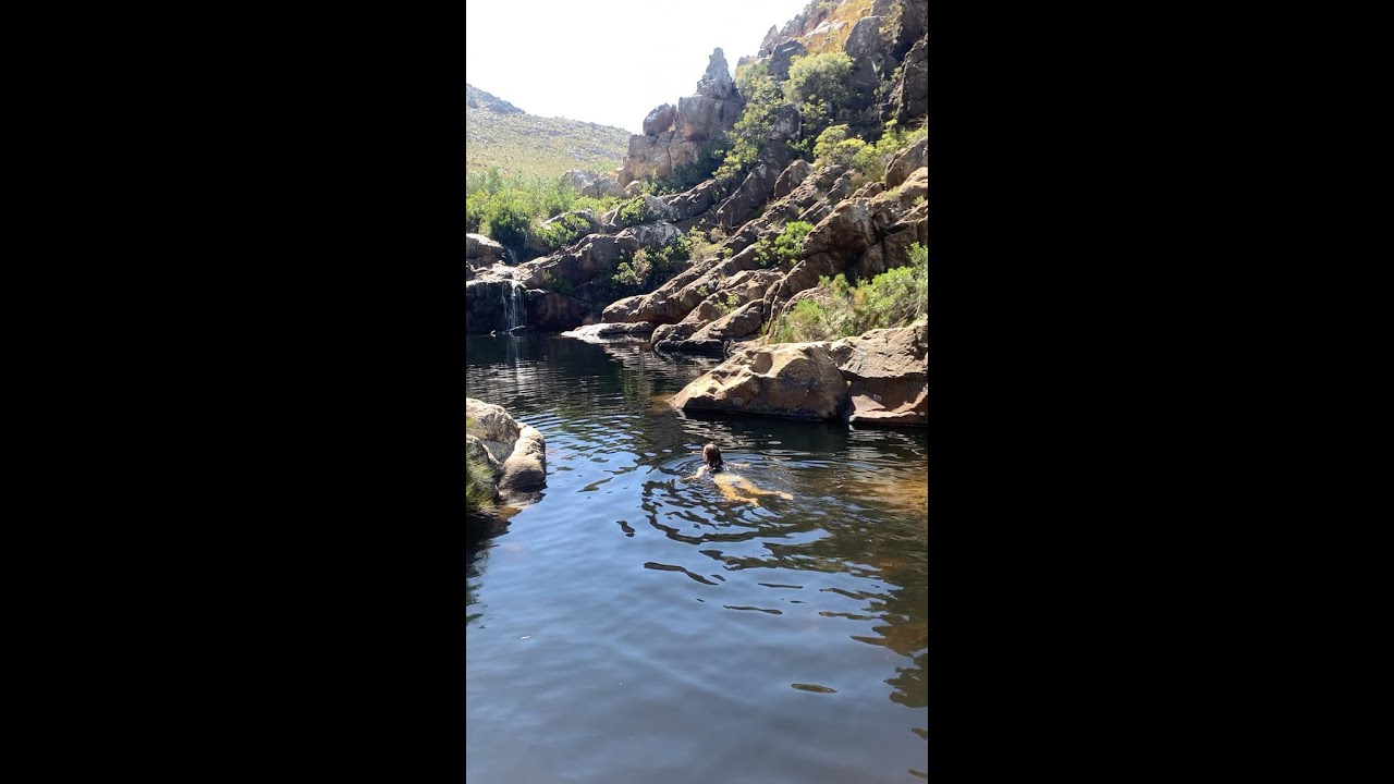 3 hours of rough hiking to find our own pool in Africa!