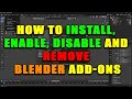 🔧 How to Install, Enable, Disable and Remove Blender Add-ons - Step by Step Tutorial - CAD Sketcher