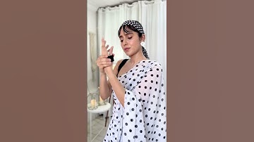 Recreated Shilpa Shetty’s retro saree look 🖤 #sareefashion #polkadot #saree #sareeindia