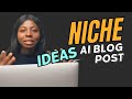 Best niche for blog writing with seo writing ai