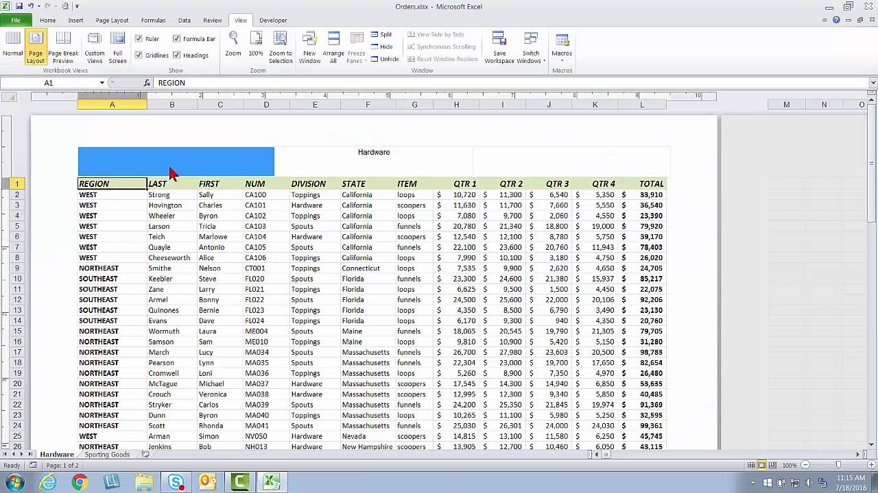  Excel Worksheets Custom Views Gambaran