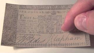 1774 Colonial America Maryland Note