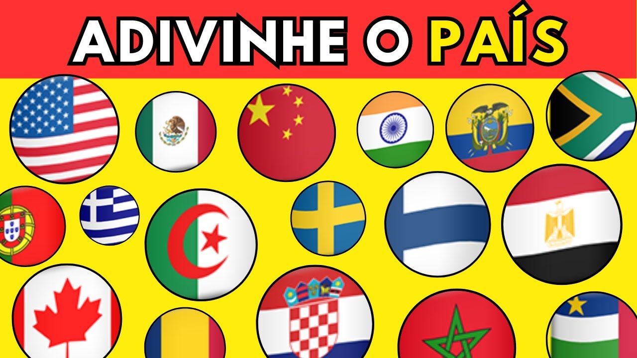 QUIZ - BANDEIRAS  🚩 DE QUE PAÍS É A BANDEIRA ? IMPOSSÍVEL