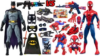 Spiderman VS Batman Toys Collection Unboxing ReviewCloakRobotsMaskglovespistolLaser sword