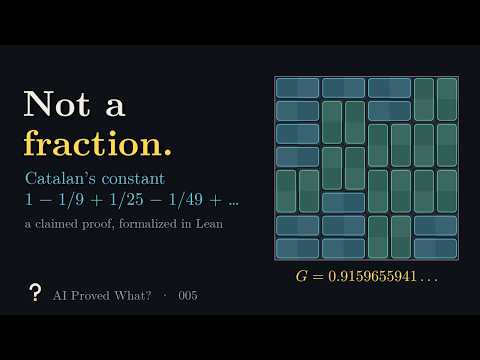 Catalan's Constant Is Not a Fraction, AI Says. Here's the Proof.