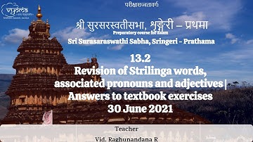 13.2 | Revision of Strilinga words, pronouns and adjectives | Exercises | SSS Prathama -30 June 2021