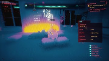 Cyberpunk 2077 - The Information Mission - Scanning for Thermal Clues and Finding Security Systems
