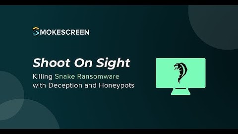 Protect OT systems from Snake ransomware with deception and honeypots