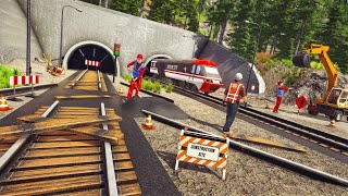city construction machines in train track railway station construction site games. screenshot 1