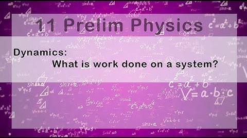 What is work done on a system