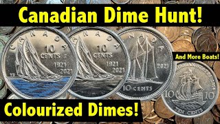 Coin Roll Hunting Canadian Dimes - *Colourized Dimes* + Cameo by GreatWhiteNortherner...