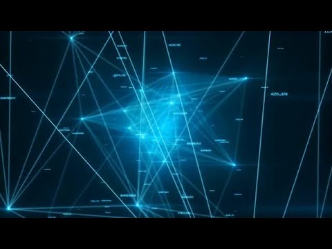 Abstract Futuristic Network With Numbers Stock Motion Graphics