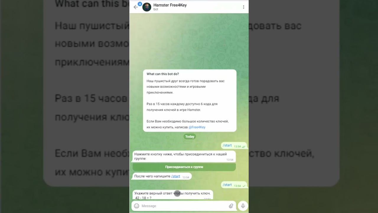 Генератор ключей для Hamster Kombat бесплатно в боте 