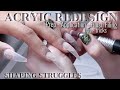 ACRYLIC RE-DESIGN LONG NAILS | DETAILED PREP, APPLICATION & FINISH FILING