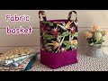 Diy fabric basket, fabric basket tutorial, how to fabric basket, fabric storage, wandee easy sewing