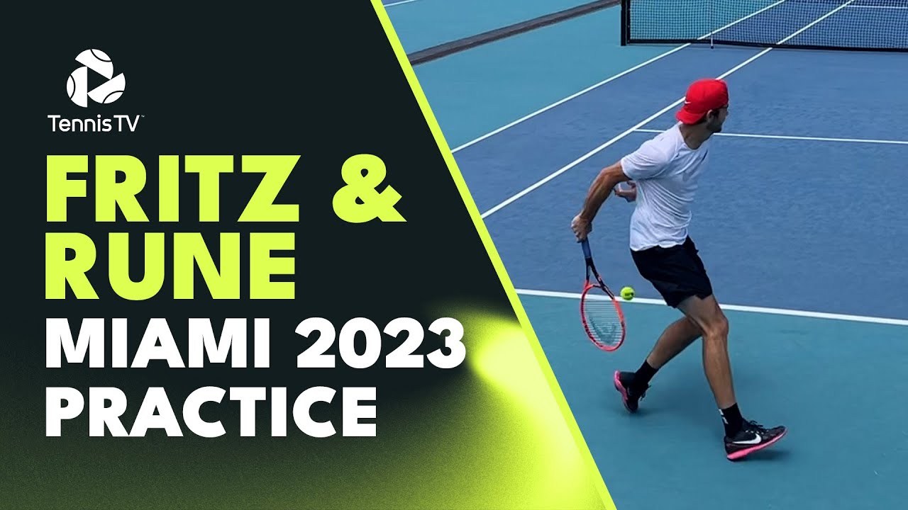 Taylor Fritz and Holger Rune Practice Ahead Of Their Miami Meeting Miami 2023