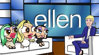 The PLASTIC PUFF GIRLS on ELLEN (CARTOON)