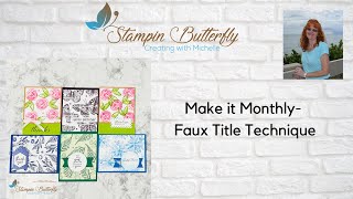 Easy Faux Title technique for cardmaking