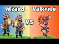 Every Level Wizard VS Every Level Valkyrie | Clash of Clans