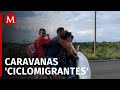 En bicicletas es como llegan migrantes al Istmo de Tehuantepec, Oaxaca