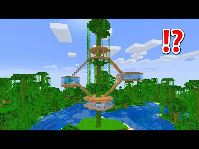Cara Membuat Rumah Pohon Jungle Tree di Minecraft class=