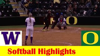 #9 Washington vs #24 Oregon Softball Game 2 Highlights, April 6 2024