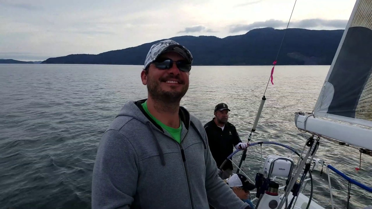 J109 Hravn sailing on Bellingham Bay Sept 7 2019 with asymmetrical ...