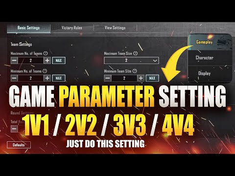 GAME PARAMETER SETTING WOW MAPS | 1V1 2V2 3V3 4V4 ALL SETTINGS EXPLAINED | CHARACTER SETTING