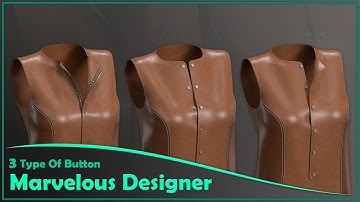 Making 3 type of button in marvelous designer
