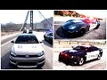 Hot Police Car Pursuit VW Golf GTI NFS - Kids Race Car Crash Drift