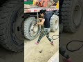 How does the girl get the tire out of the truck #shorts #truck #tire #tired #short #newtechnical