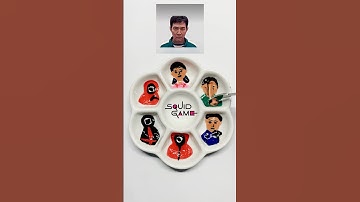 Squid Game character color mixing 🎭 #shorts #squidgame #asmr