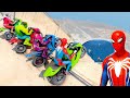 Superheroes Race Motorcycles With Spiderman | GTA 5 MODS