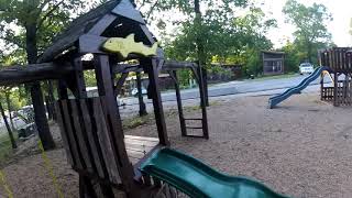 Nokta Double Score metal detecting a Tot lot and Volleyball court. Plus I catch a Ghost on video!