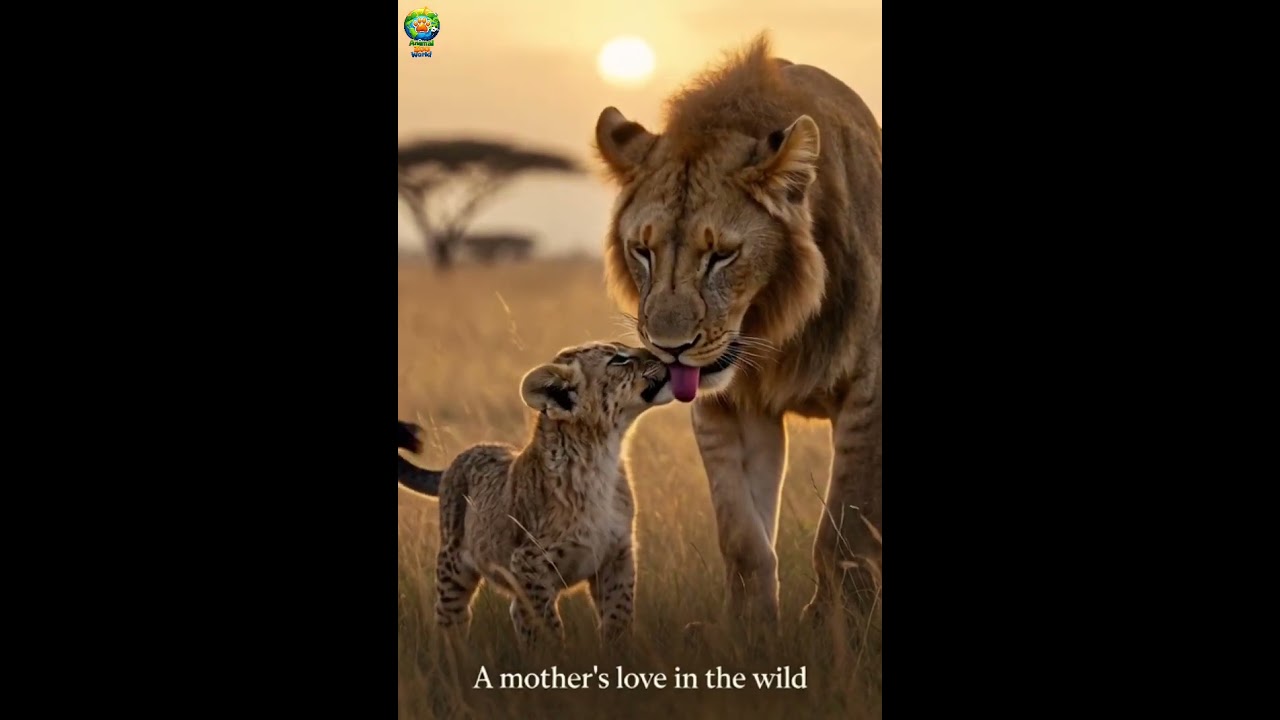 Cute baby animal mother's love moments। 