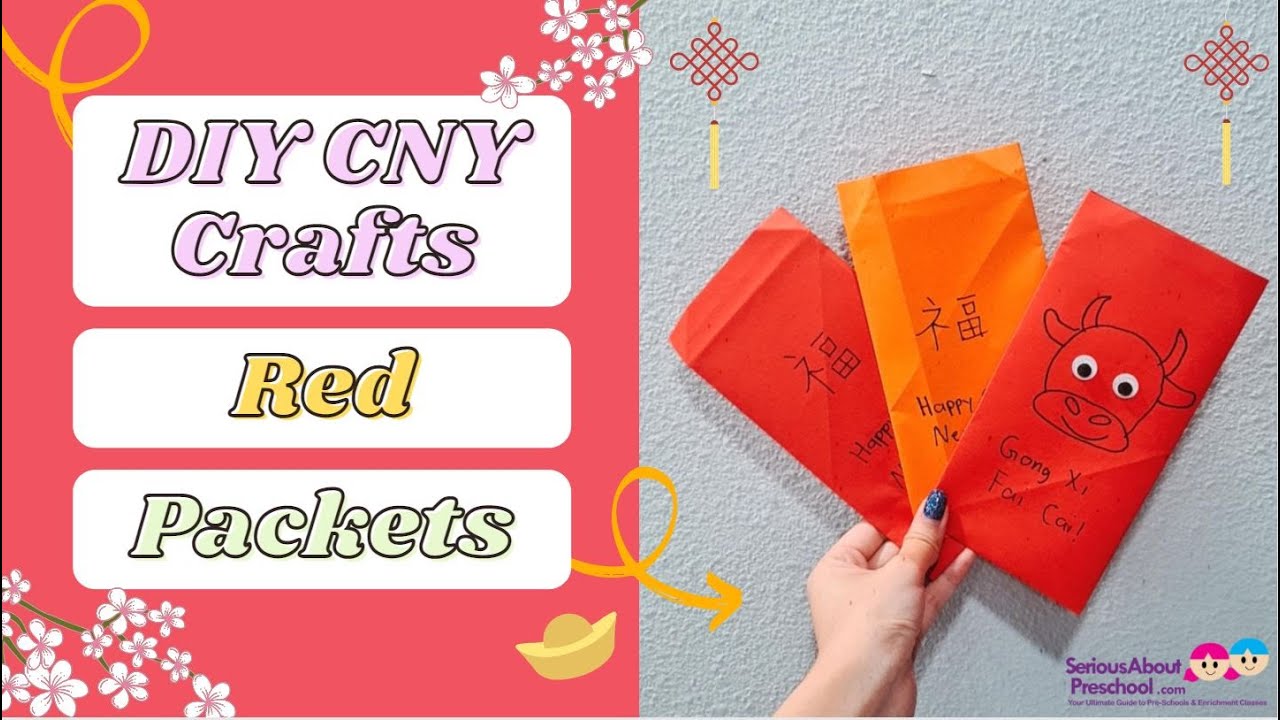 Chinese Red Envelopes DIY Printable for Kids (Video Tutorial)