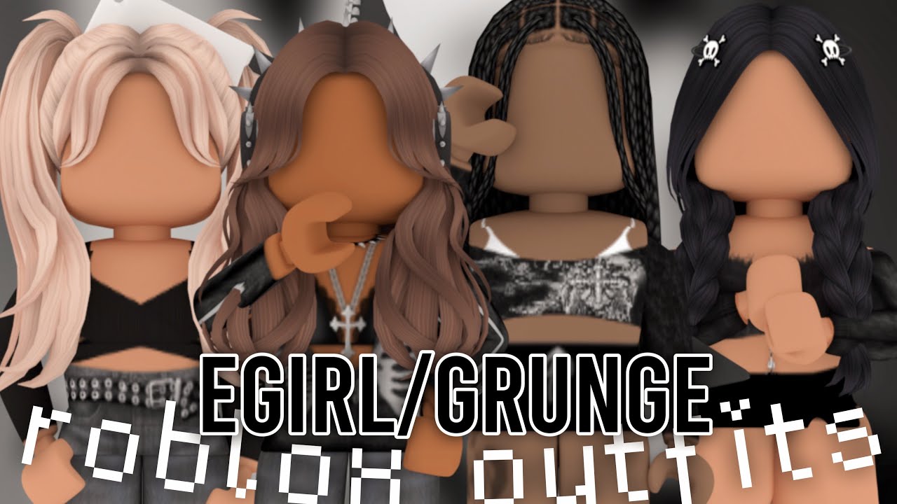 Dark Aesthetic Grunge Outfits for Girls – Roblox Outfits