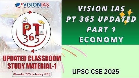 Vision IAS pt 365 | Economy updated Part 1 module | upsc cse 2025
