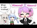 Pekora's greeting sounds like almonds to me, Towa【Hololive AnimatedClip/Eng sub】【Pekora/Towa/Botan】