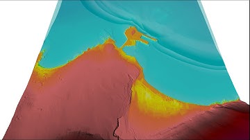Computer simulation of a tsunami
