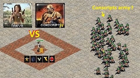 How many Conscripts can Tanya stop? (Fully Upgraded) - Red Alert 2