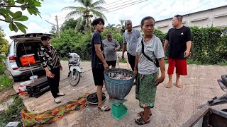 Beautiful Day Outdoors Catching Fish At The Pond, Fishing In Laos.