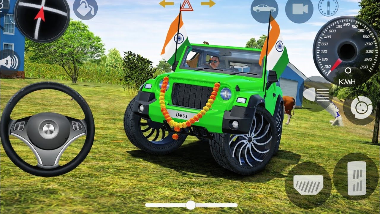 Modified Mahindra Thar 😈 Games | Indian Green Thar (Gadi Wala Games) Car Game Android Gameplay #2025